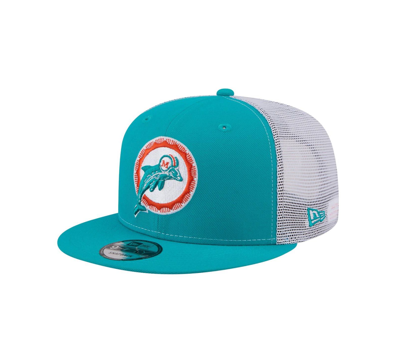 Мужская кепка-тракер New Era Miami Dolphins Core Team 9FIFTY бирюзовая
