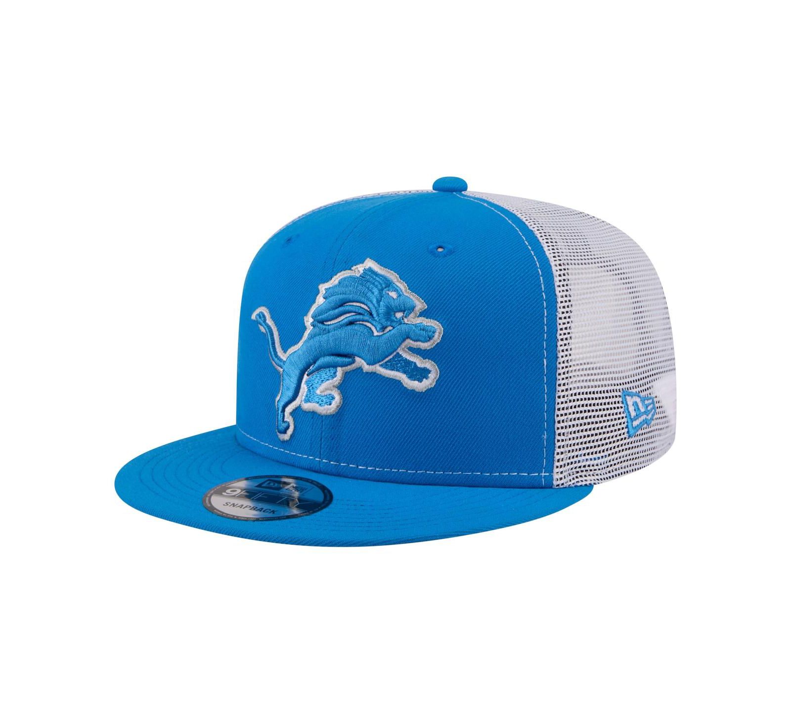 New Era Men's Blue Detroit Lions Core Team 9FIFTY Trucker Snapback Hat