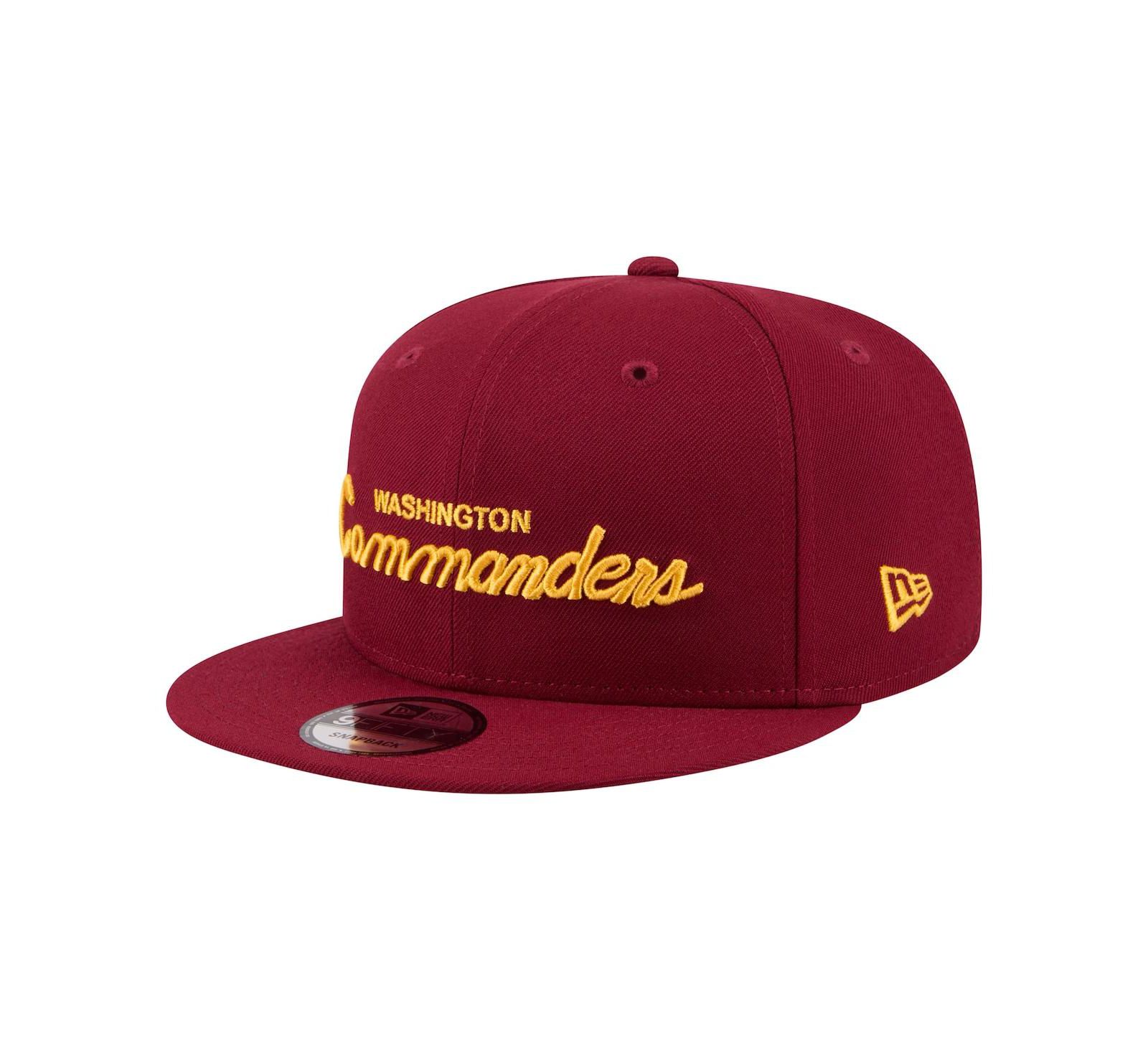 New Era Мужская кепка 9FIFTY Snapback Washington Commanders Burgundy Core Team Script
