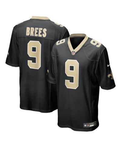 Мужская джерси Nike Drew Brees Black New Orleans Saints Team Game