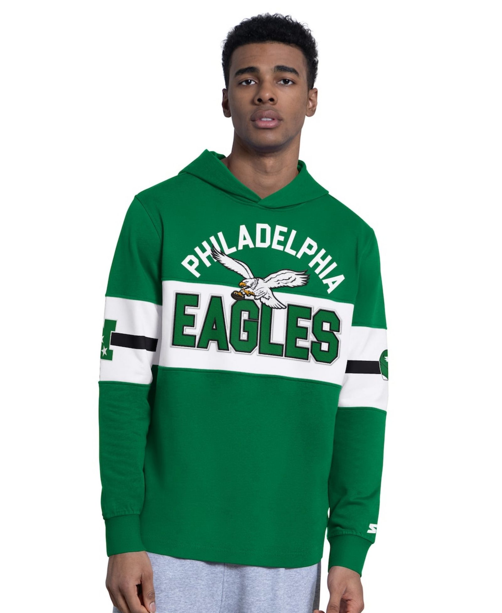 Мужское худи Starter Kelly Green Philadelphia Eagles Fullback Jersey