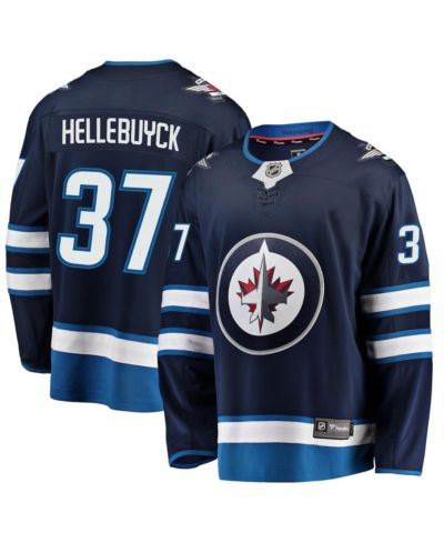Реплика джерси Fanatics Connor Hellebuyck Navy Winnipeg Jets Breakaway