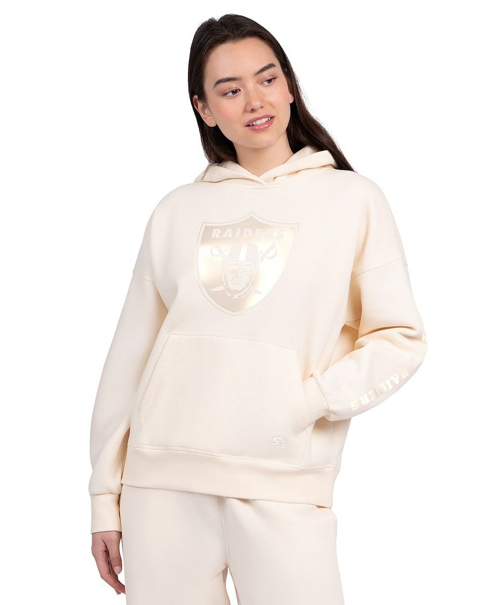 Женский худи Starter Cream Las Vegas Raiders Pastels Relaxed Travel