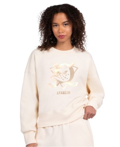 Женский укороченный свитшот Starter Anaheim Ducks Cream Boxy