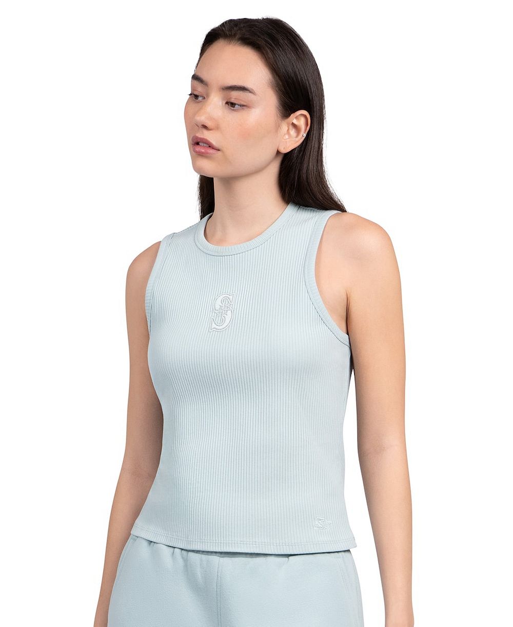 Женский топ Starter Mint Seattle Mariners Pastels Ribbed Tank Top