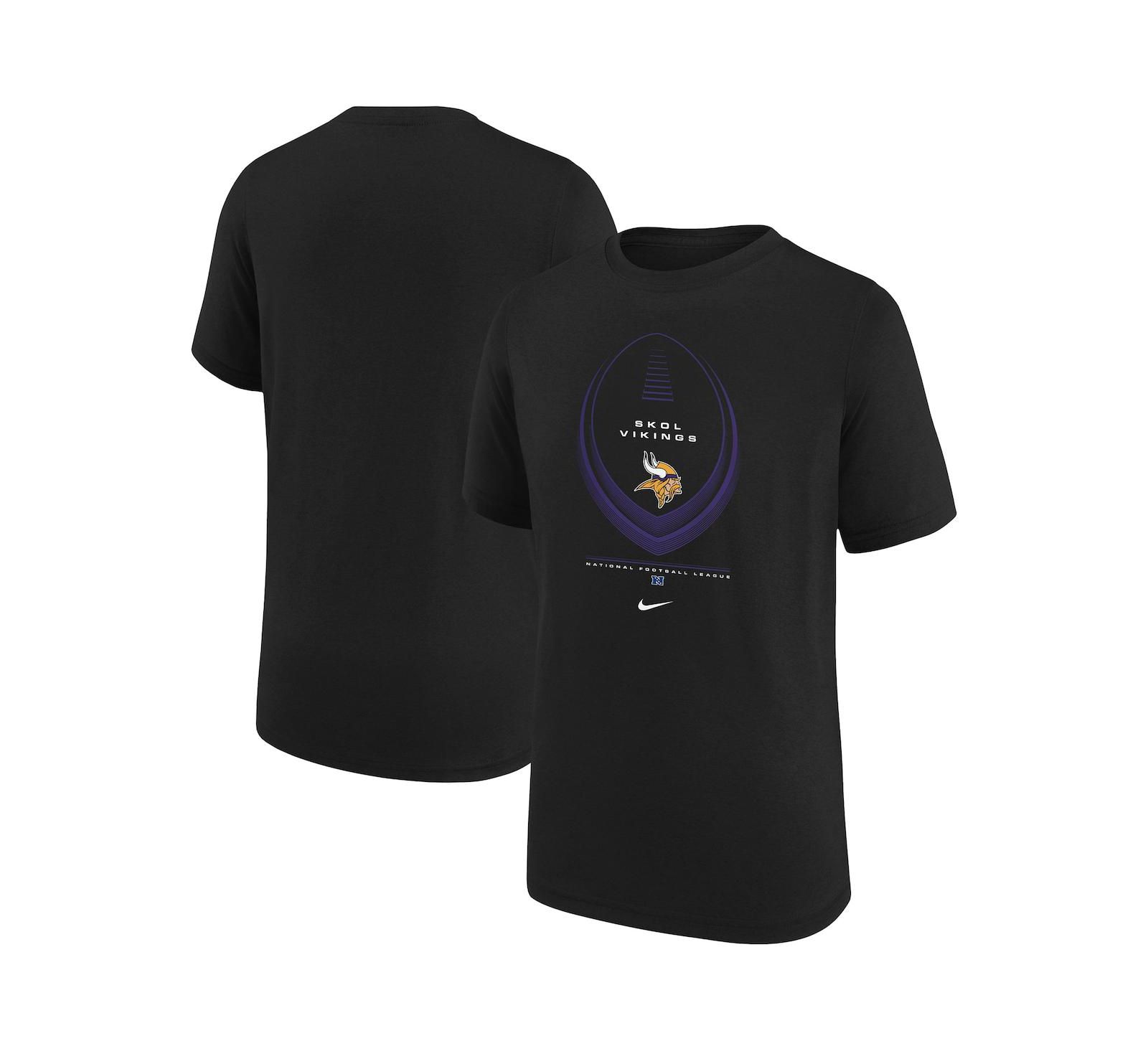 Футболка Nike Dri-FIT Minnesota Vikings Icon Legend для мальчиков и девочек, черная