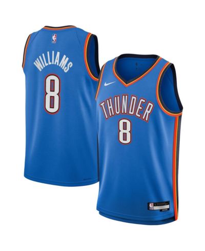 Детская джерси Nike Big Boys and Girls Jalen Williams Blue Oklahoma City Thunder Swingman Jersey - Icon Edition