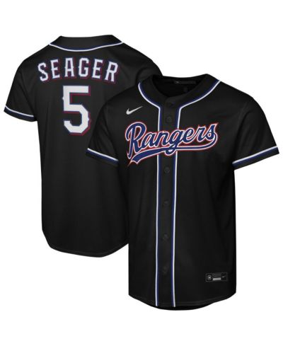 Nike Детская реплика джерси Corey Seager Texas Rangers черная