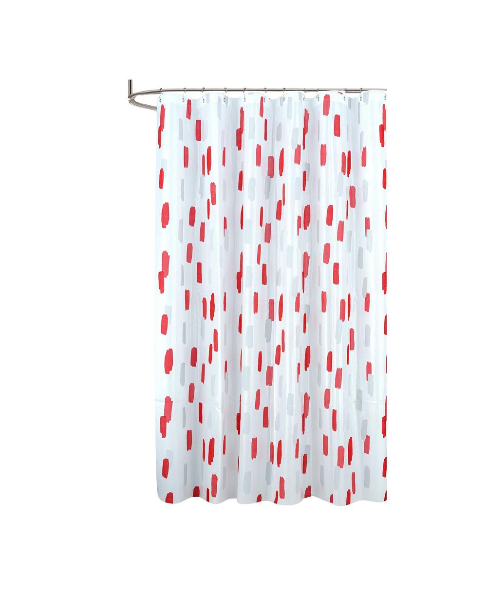 RT Designers Collection 90 GSM Printed Peva Glit Brush Stroke Shower Curtain 70" x 72"