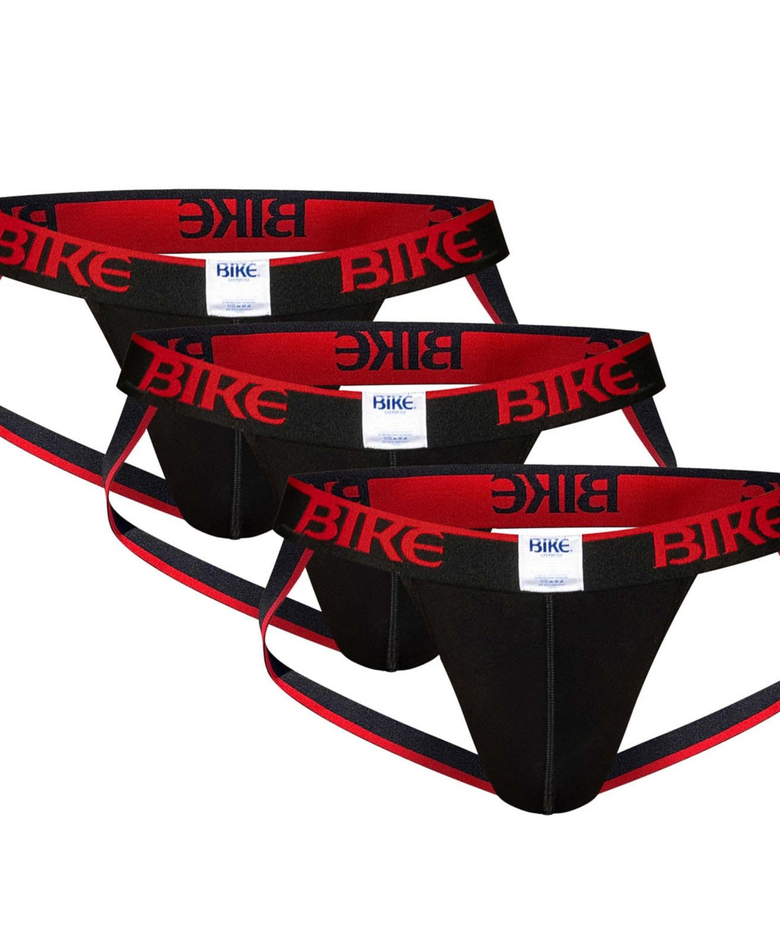 BIKE Athletic Men's 3-Pack Stretch Cotton Jockstrap