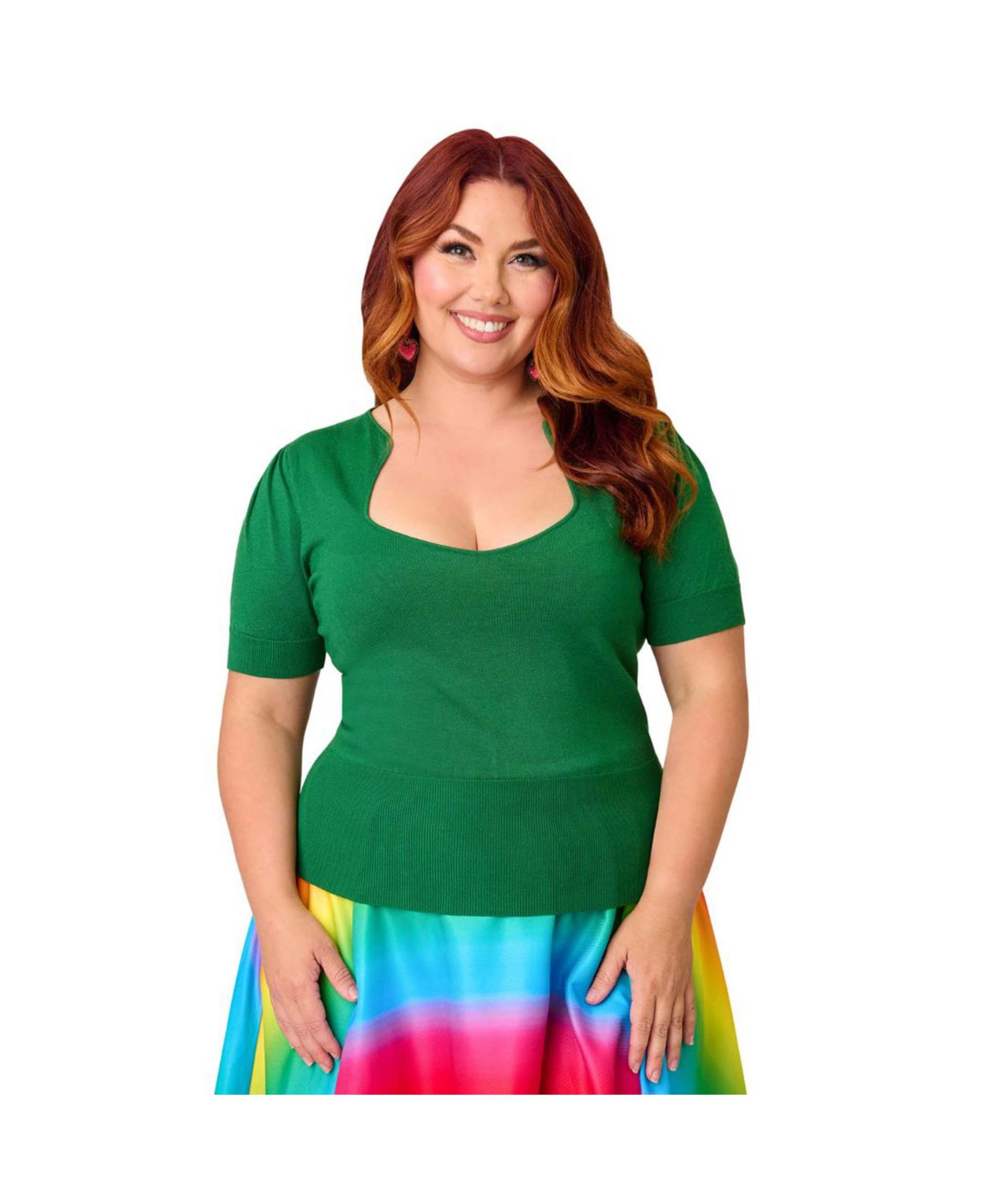 Unique Vintage джемпер Plus Size с коротким рукавом