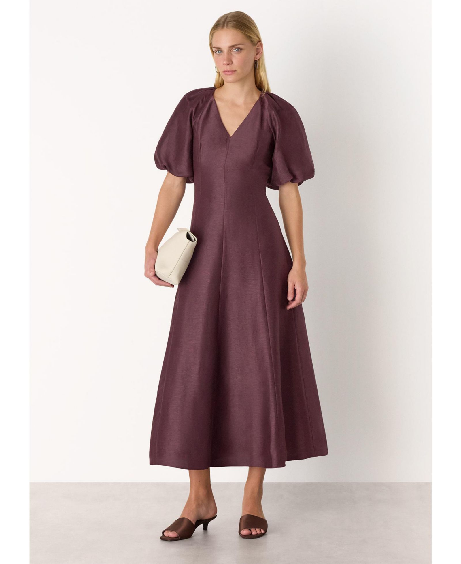 Whistles Women's Silk Blend Taffeta Maxi Dress