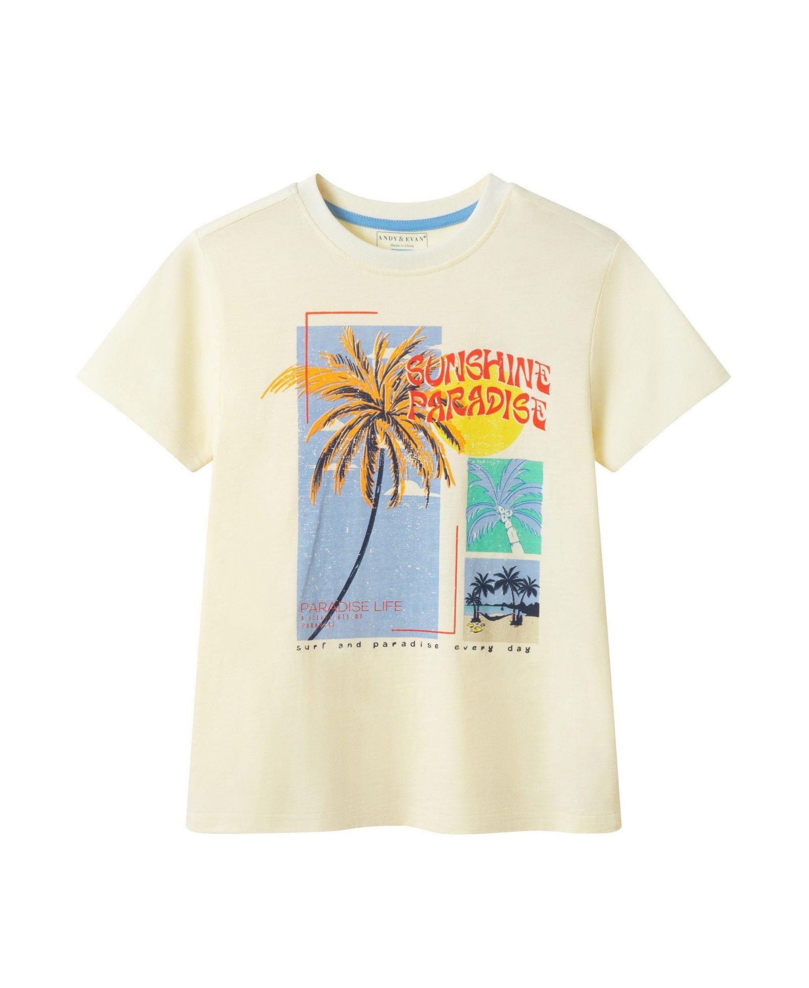 Детская футболка Andy & Evan White Palm Tree Graphic Tee