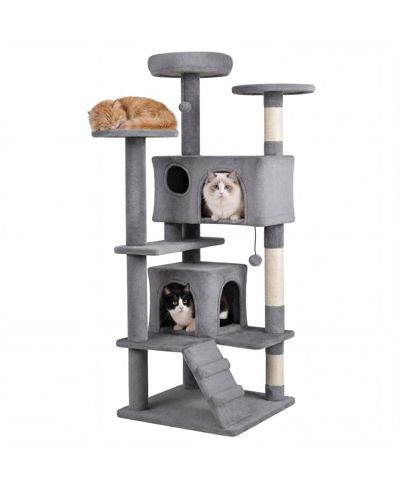 COZITO 52 in Tall Cat Tree Tower for Indoor Cats with Perches and Caves.