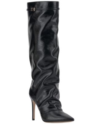 Jessica Simpson Women's Paeril Tall Wide-Calf Buckle Slouch Stiletto Boots