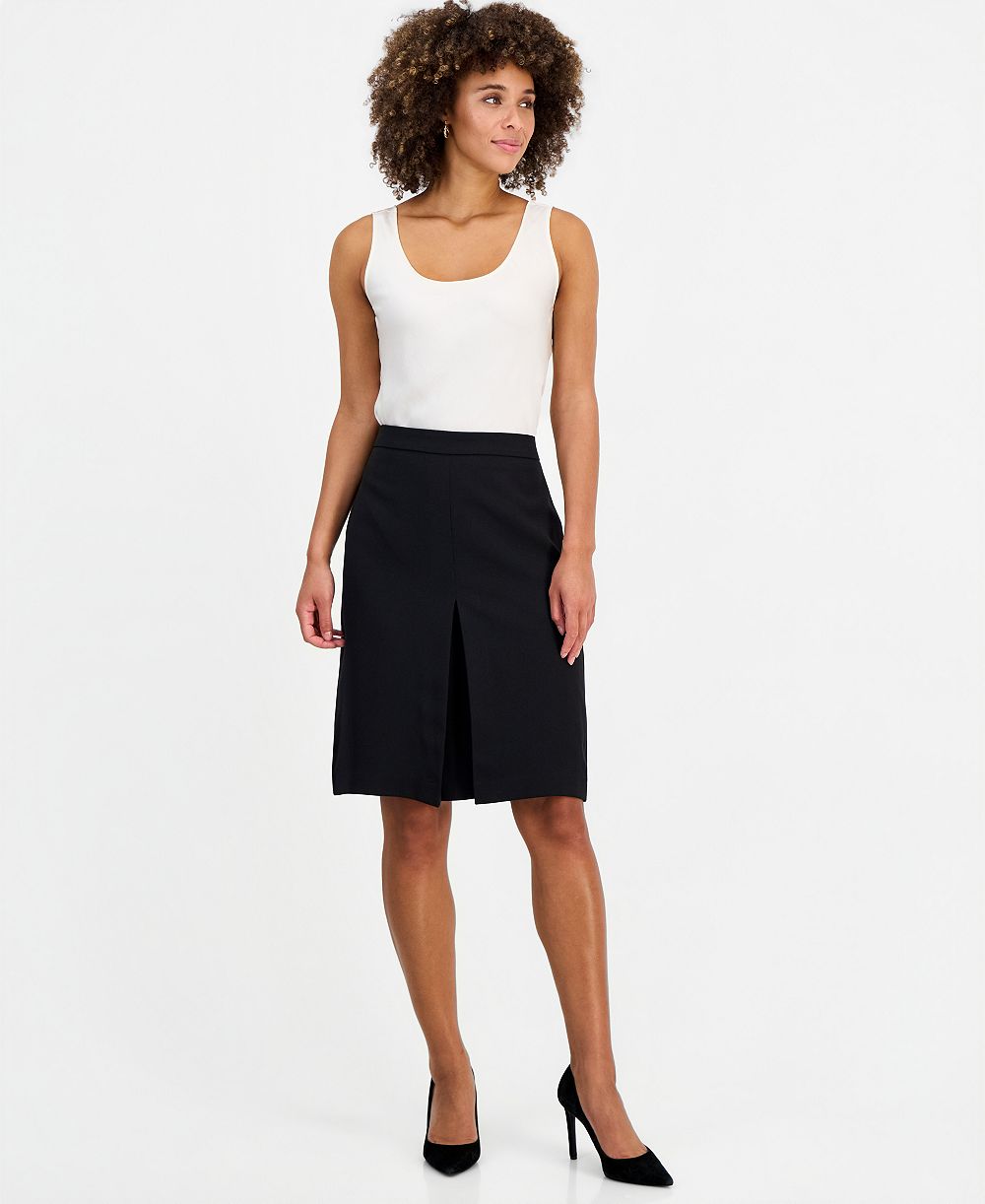 Kasper Women's Crepe Box Pleat Skirt