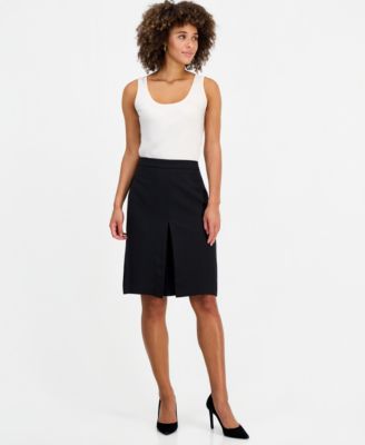 Kasper Women's Crepe Box Pleat Skirt