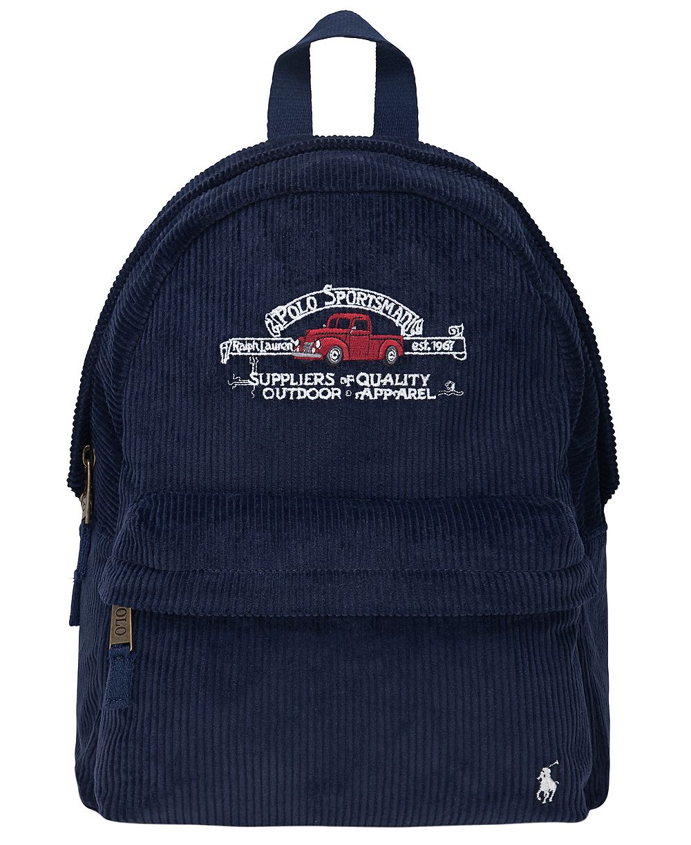 Polo Ralph Lauren Boys' 8-20 Corduroy Backpack, 14" inseam