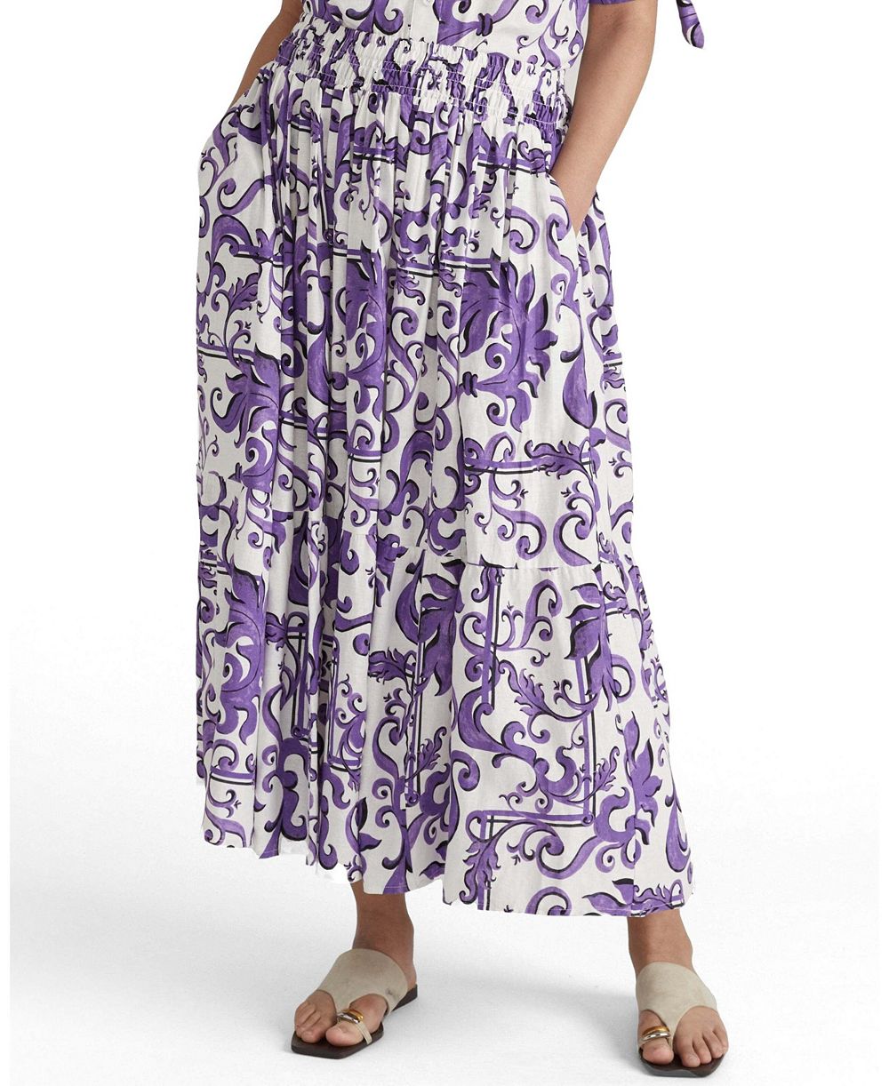 Universal Standard юбка макси женская Plus Size Tosca из льна
