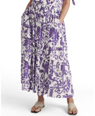 Universal Standard юбка макси женская Plus Size Tosca из льна