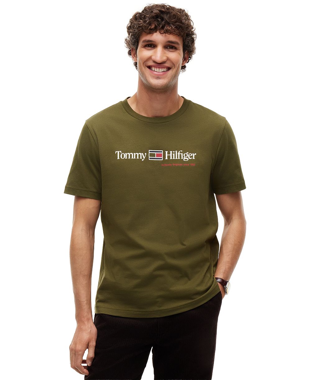 Tommy Hilfiger Men's Brand Love Red, White and Blue Graphic T-Shirt