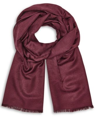 KARL LAGERFELD PARIS Pashmina Lurex Leaf Scarf