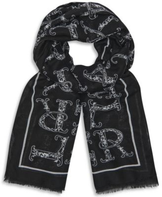 KARL LAGERFELD PARIS Oversized Baroque Letters Scarf