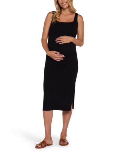 Женское платье Motherhood Maternity Sleeveless Side Ruched Midi