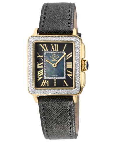GV2 by Gevril Женские часы Padova Swiss Quartz с бриллиантами и ремешком из итальянской кожи ручной работы
