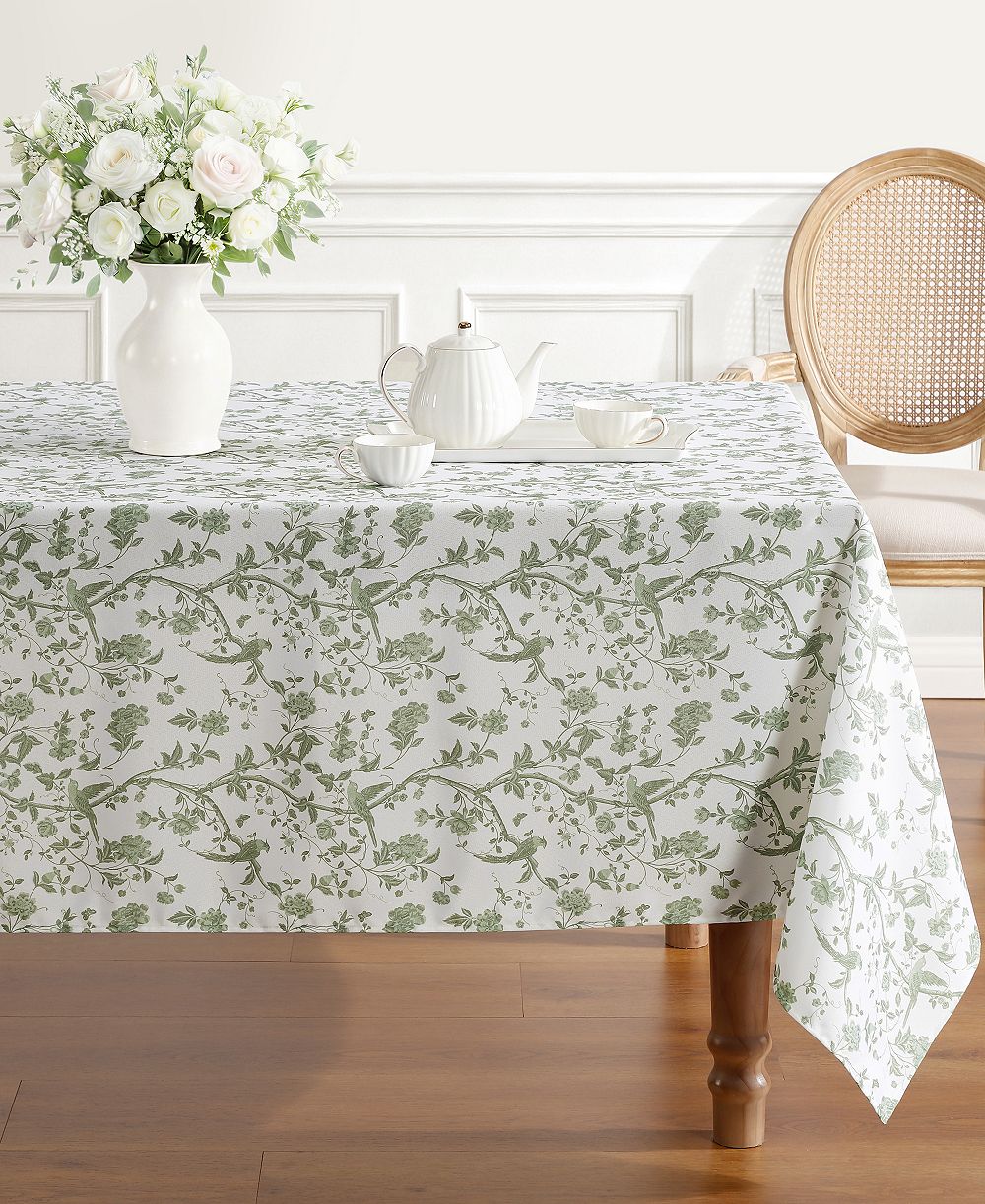 Laura Ashley Easy Care Summer Palace Tablecloth, 60" x 84"