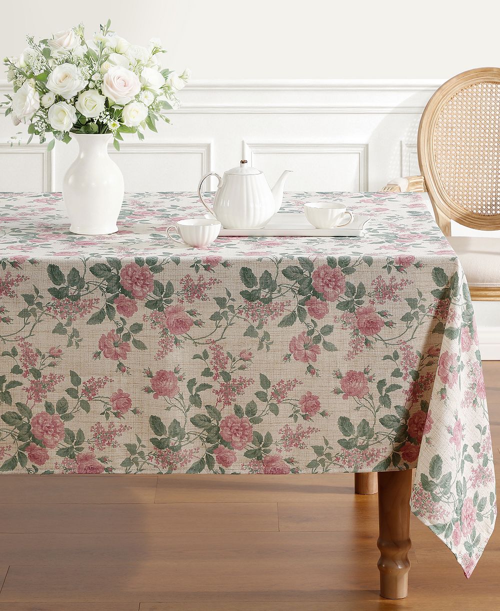 Скатерть Laura Ashley New Texture Tessa Tablecloth, 60" x 102"