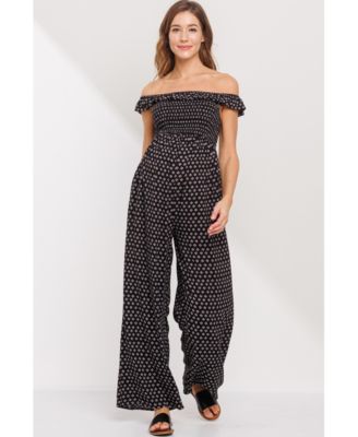 Женский комбинезон Hello Miz Smocked Wide Leg Off the Shoulder с карманами