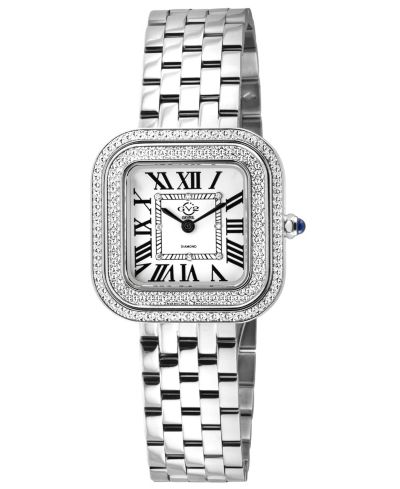 Женские часы GV2 by Gevril Arezzo Swiss Quartz Diamond с итальянским кожаным ремешком
