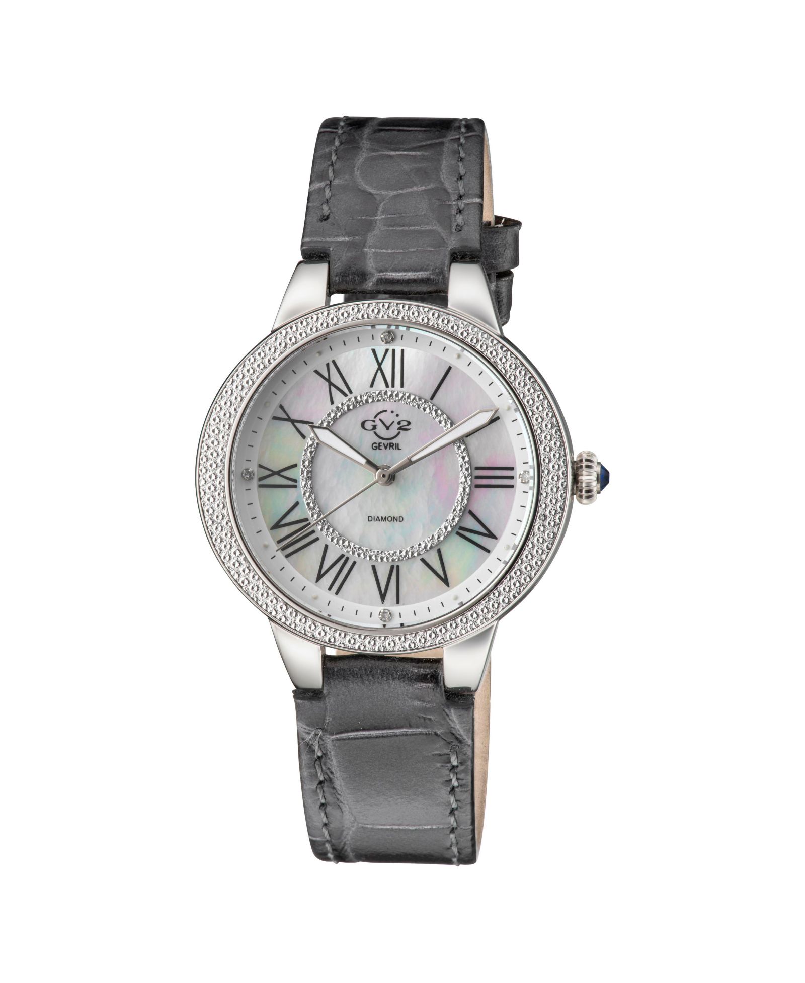 GV2 by Gevril Женские часы Astor II Swiss Quartz с кожаным ремешком