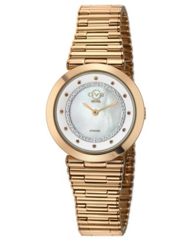 GV2 by Gevril Женские часы Burano Swiss Quartz с бриллиантами и стальным браслетом IP