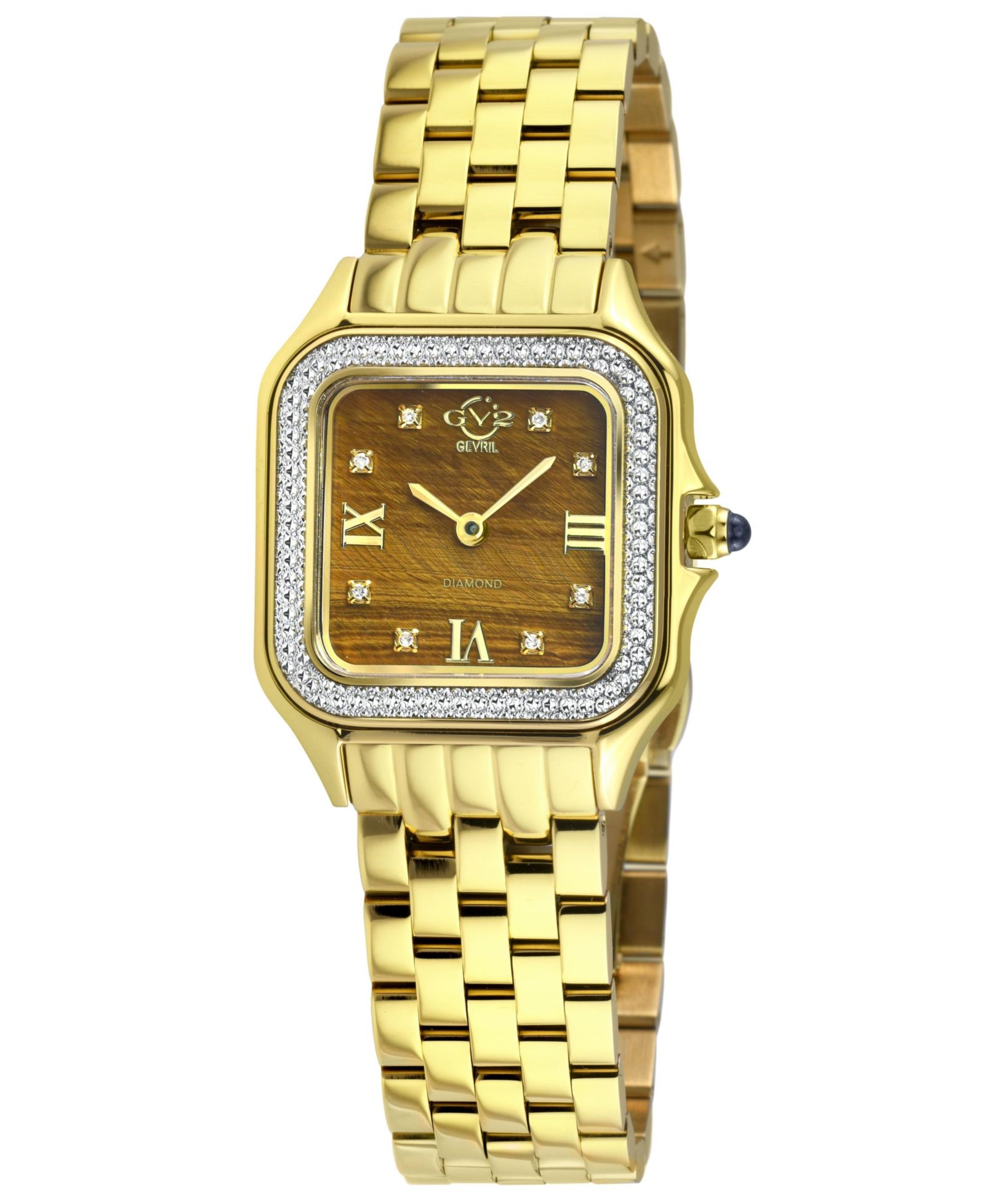 Часы GV2 by Gevril Women's Milan Swiss Quartz Diamond IP Stainless Steel Bracelet