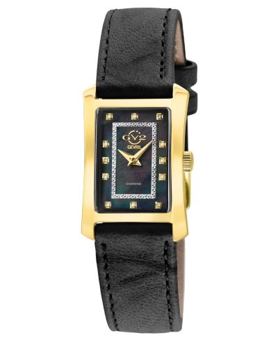 Женские часы GV2 by Gevril Luino Swiss Quartz Diamond, кожаный ремешок, Италия