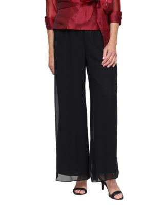 Alex Evenings Женские широкие брюки из шифона Petite