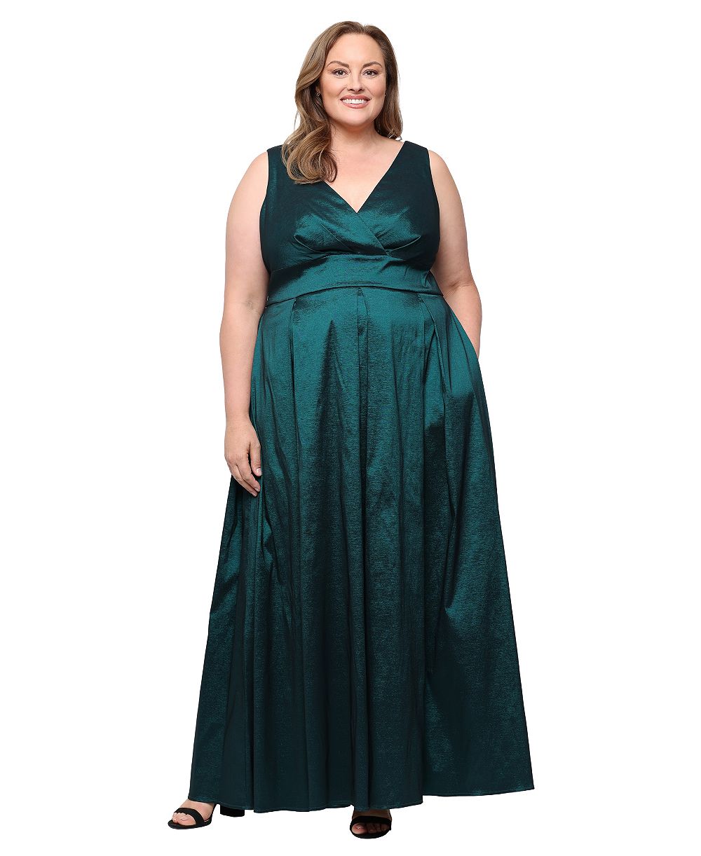 Alex Evenings Plus Size вечернее платье из тафты без рукавов