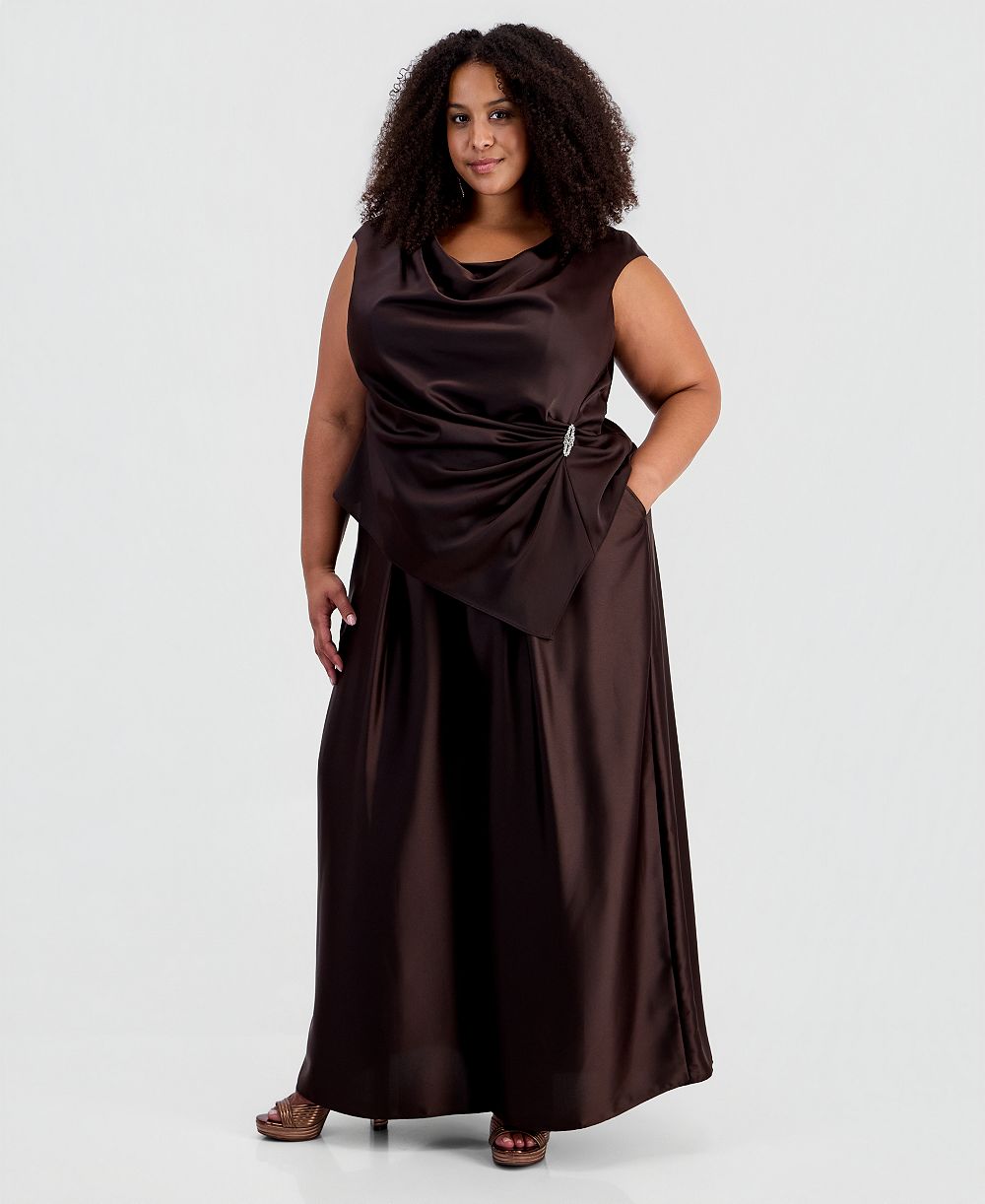 Muse Plus Size асимметричный топ с драпировкой