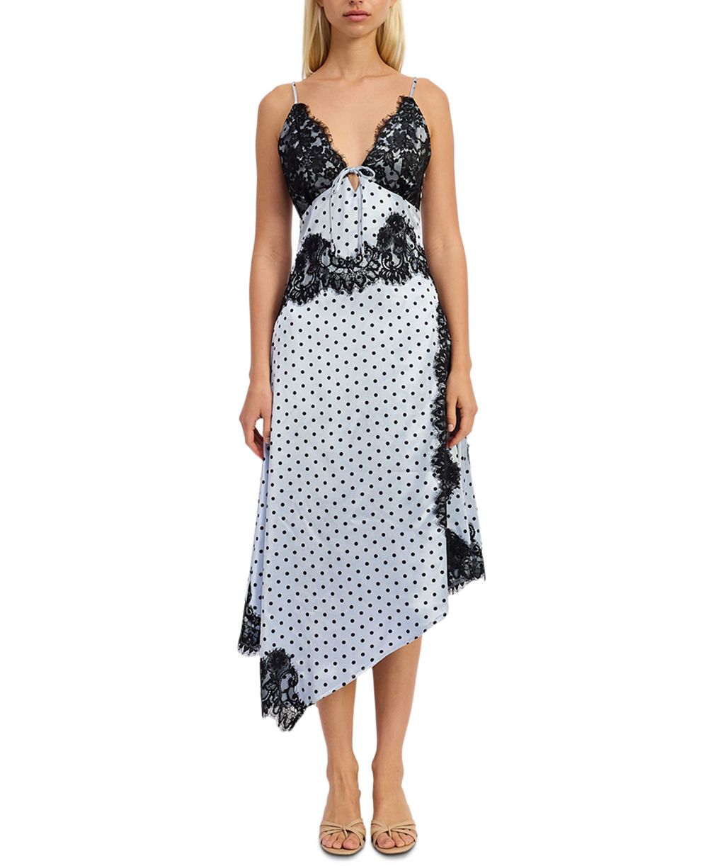En Saison Women's Hazel V-Neck Sleeveless Asymmetric Maxi Dress