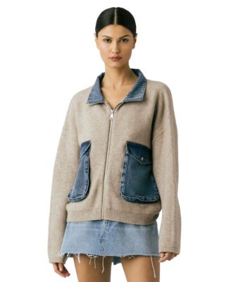 BLANK NYC Women's High Mock Collared Jacket