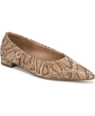 Light Sand Snake Print Leather