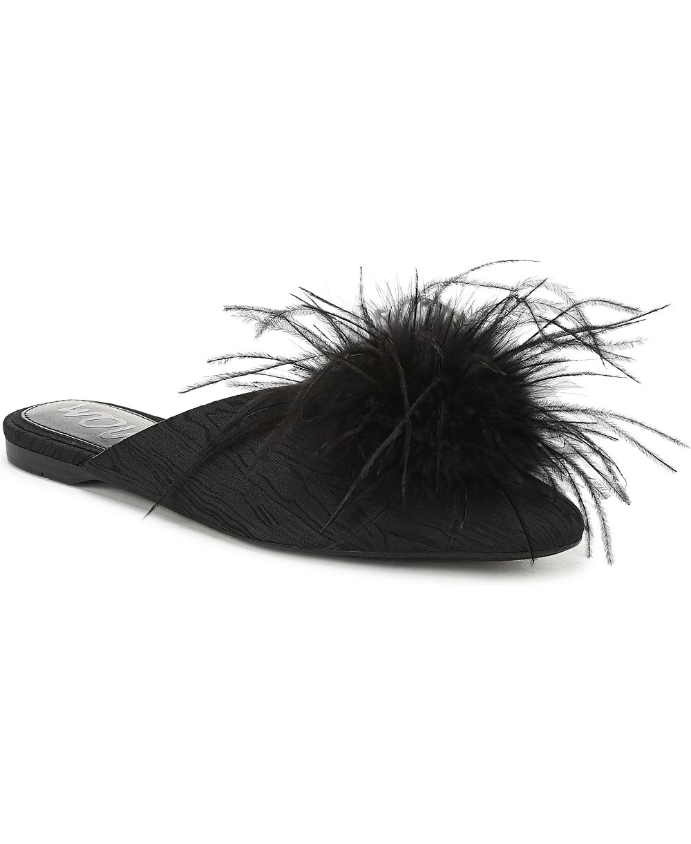 Sam Edelman Women's Khai Feather Slip-On Mule Flats