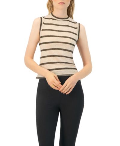 Ivonne Женская блузка Ivonne Striped Round Neck