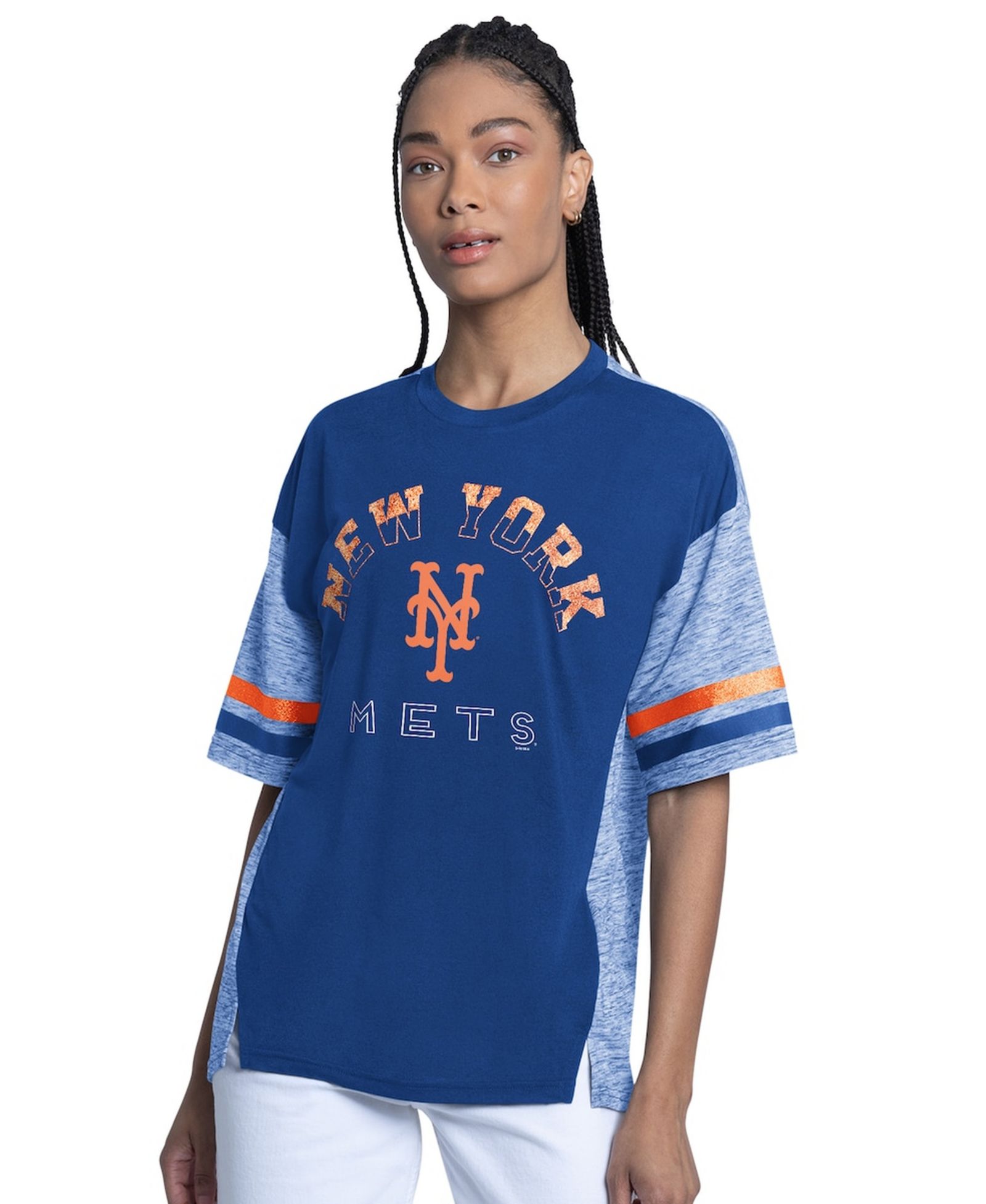 G-III 4Her by Carl Banks Женский объемный топ Royal New York Mets Off-Season Oversized