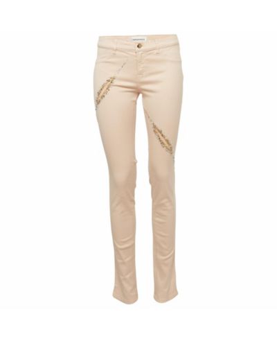 женские джинсы Pre-Owned Emilio Pucci cotton embroidered fitted