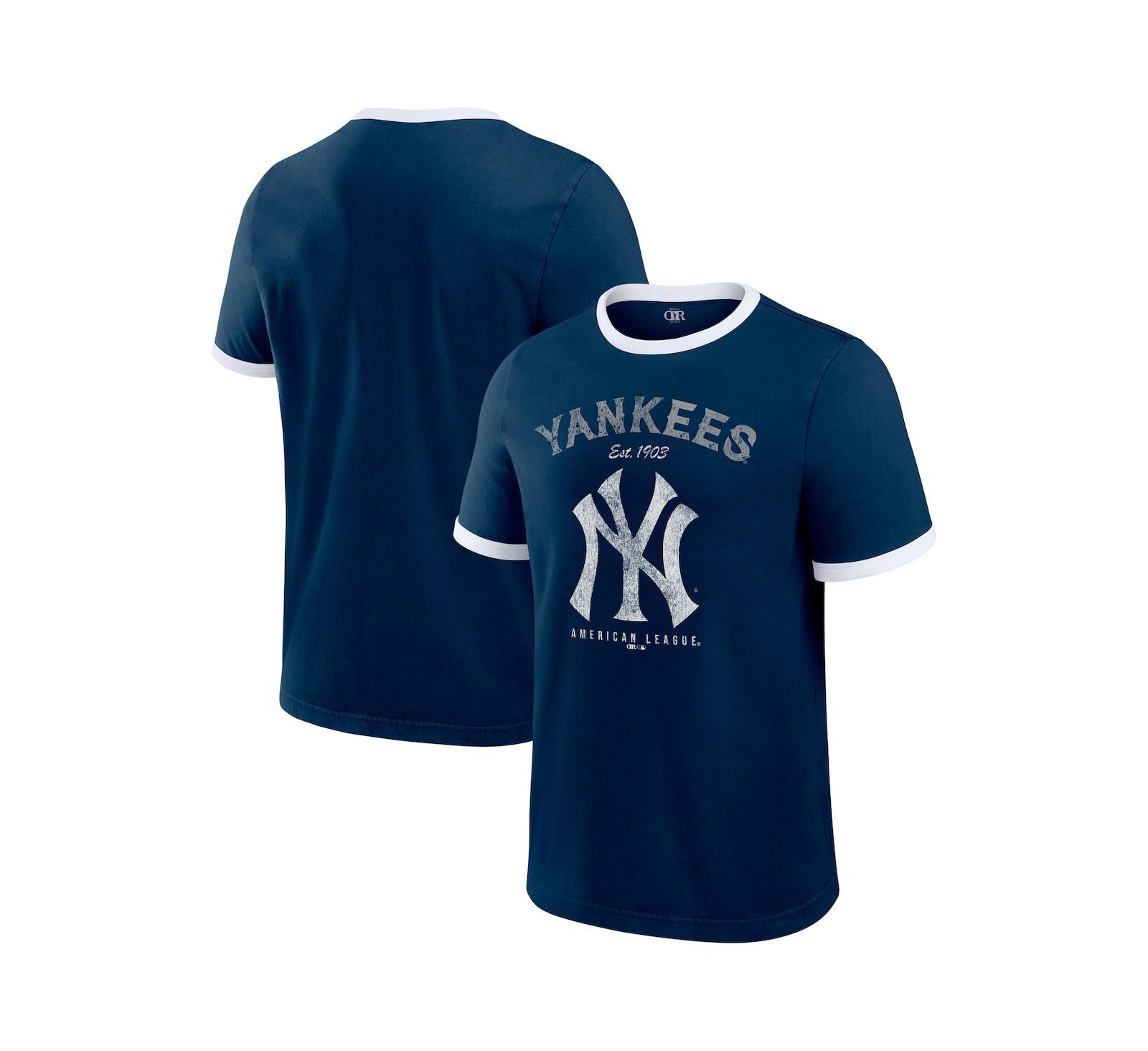 Fanatics Men's Navy New York Yankees Washed Ringer T-Shirt