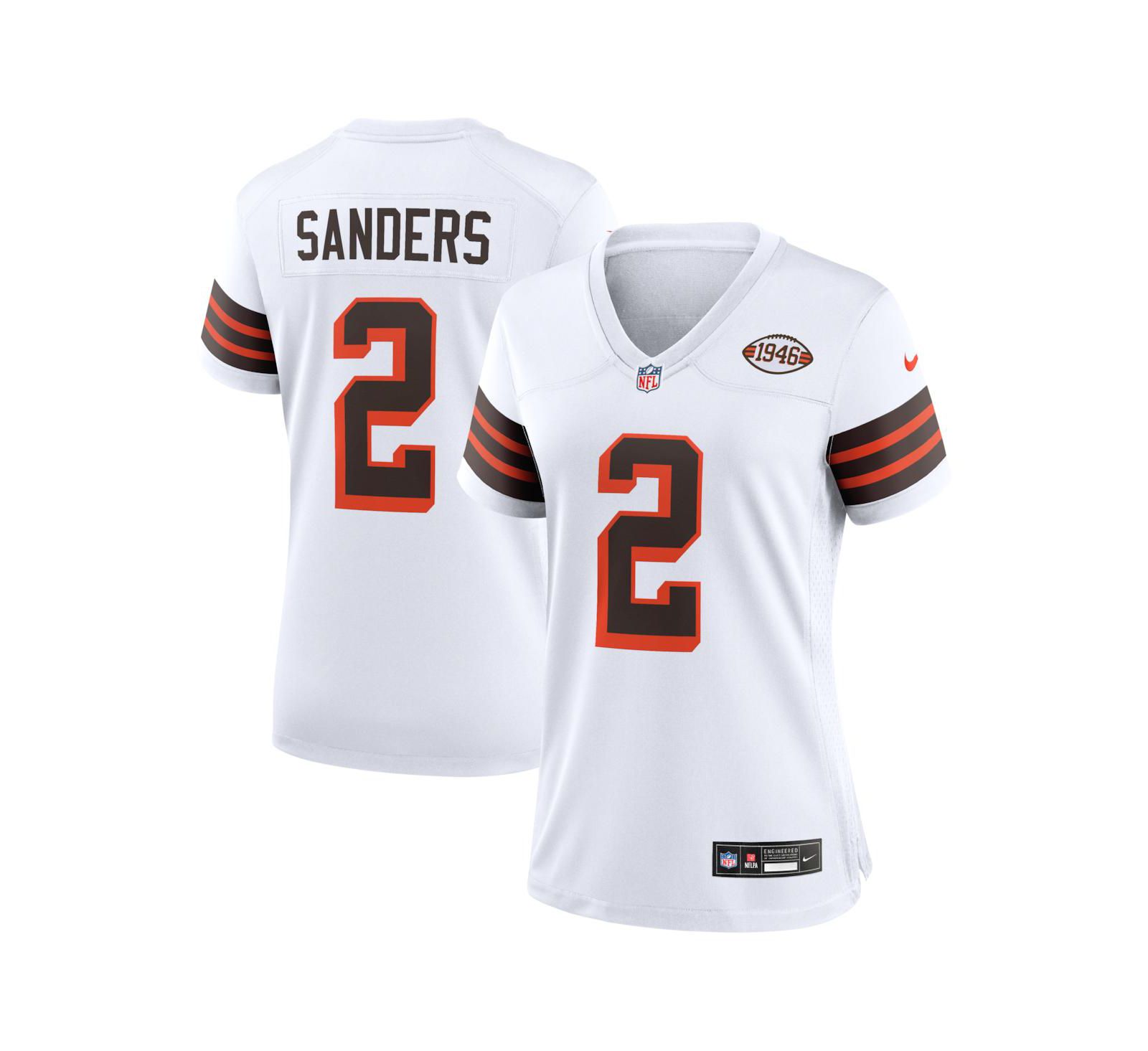 Женская игровая джерси Nike Shedeur Sanders Cleveland Browns