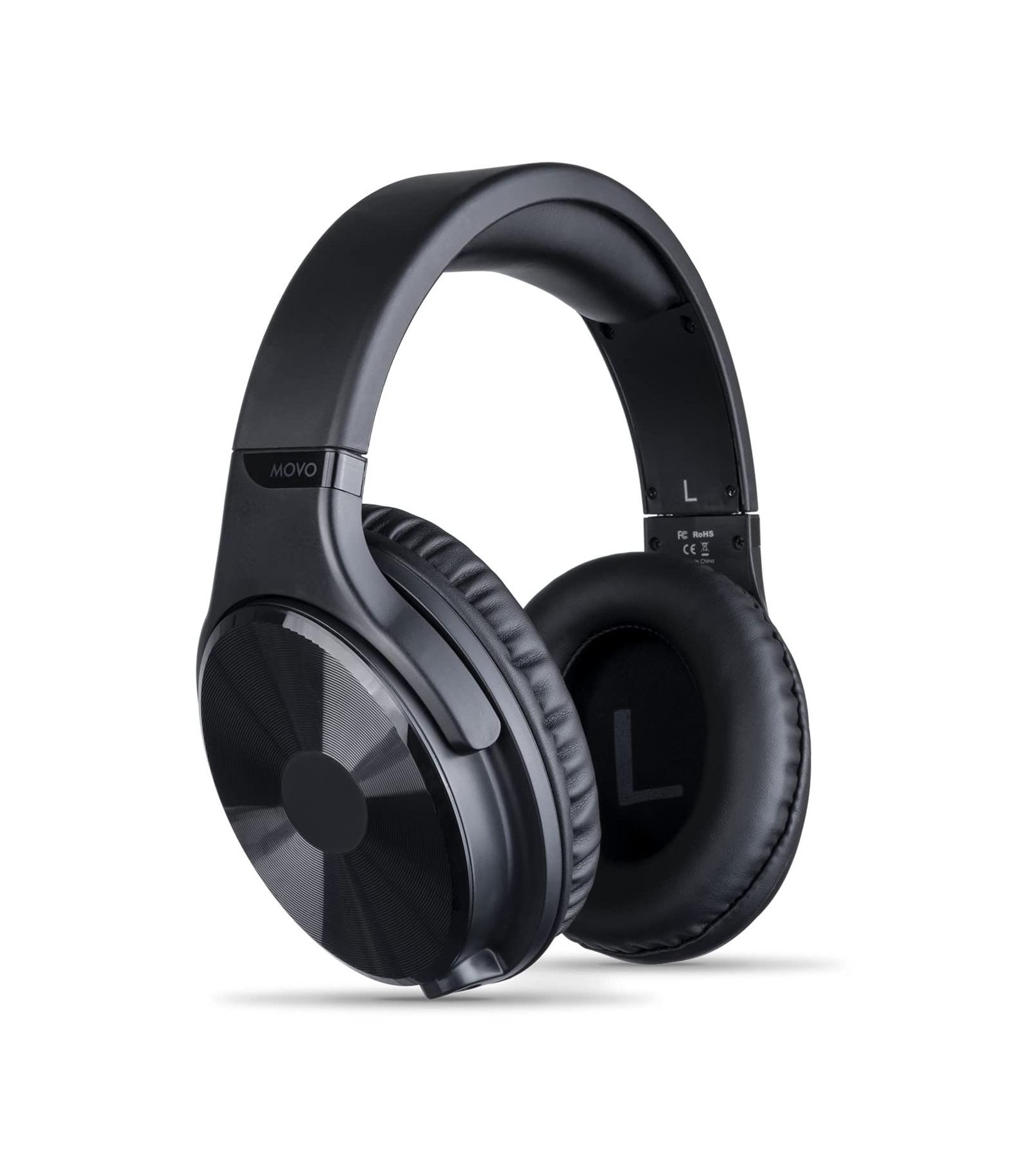 Movo MH-100 Studio Wired Headphones with Built-in Microphone